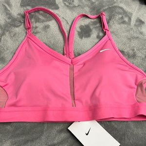 NIKE DRY FIT INDY BRA IN BUBBLEGUM PINK SIZE XL